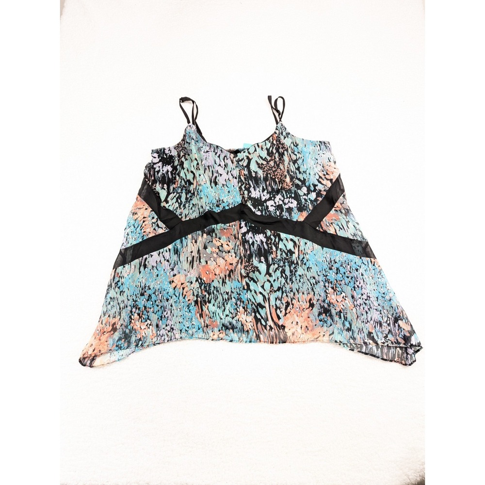 NWT‎ Maurices Women's Spaghetti Strap Swing Cami Lined Shark Bite Hem 0